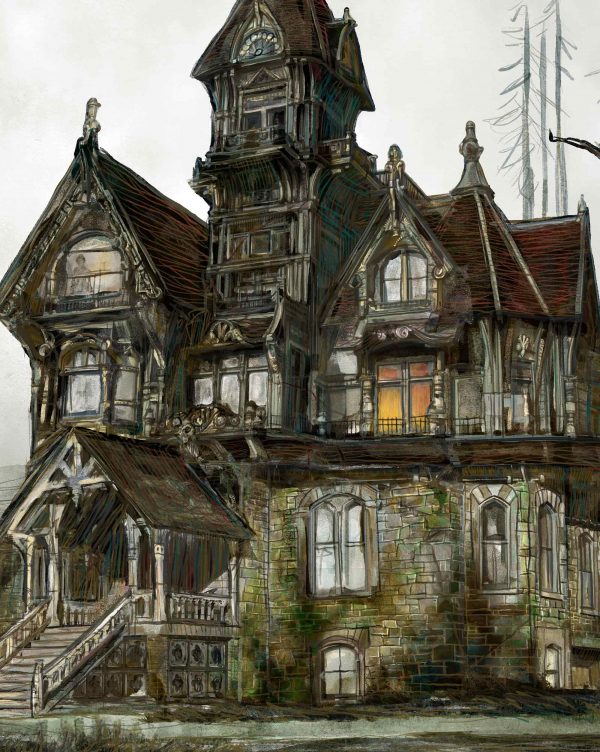 The Fall of the House of Usher. Poe - Giclée Print