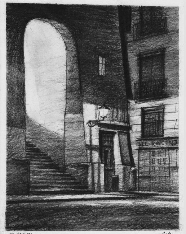 Arco de Cuchilleros nocturno (Viejo Madrid) - Original Drawings