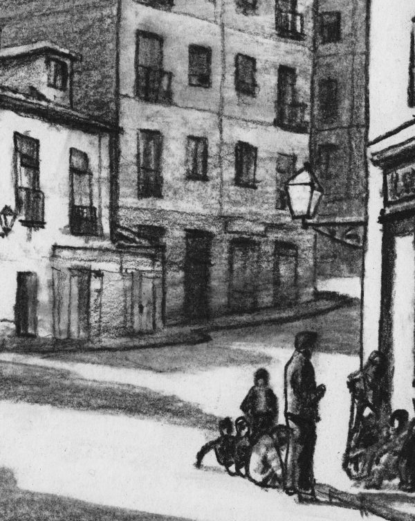 Calle de la Morería (Viejo Madrid) - Original Drawings, by Mario Jodra