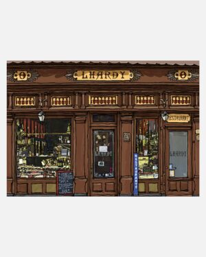 Taberna Lhardy – Print A3 de Mario Jodra. Impresión HP Indigo en papel offset blanco de 300 g. Edición artística de calidad. Venta directa del artista.