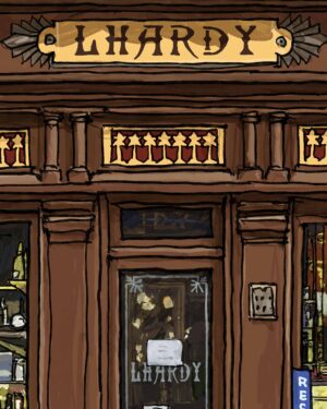Taberna Lhardy – Print A3 de Mario Jodra. Impresión HP Indigo en papel offset blanco de 300 g. Edición artística de calidad. Venta directa del artista.