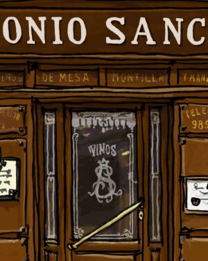Taberna Antonio Sánchez – Print A3 de Mario Jodra. Impresión HP Indigo en papel offset blanco de 300 g. Edición artística de calidad. Venta directa del artista.