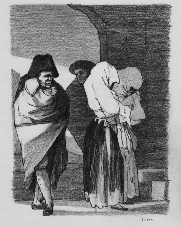 Pobrecitas, After Goya - Original Drawings