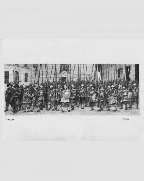 Batallón en la Plaza - Original Drawings