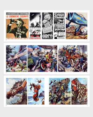 La Domenica Pulp: illustrated anthology of La Domenica del Corriere, featuring a selection of works by prominent Italian illustrators such as Walter Molino and Achille Beltrame.