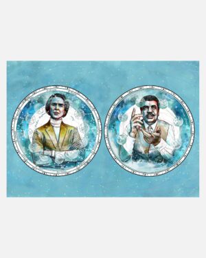 Cosmos – A3 art print by Mario Jodra, printed on 300g white offset paper with HP Indigo. Buy directly from the artist.