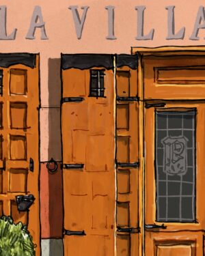 Taberna La Posada de la Villa – A3 art print by Mario Jodra, printed on 300g white offset paper with HP Indigo. Buy directly from the artist.