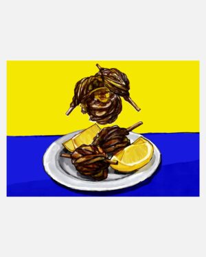 Zarajos de Cuenca – A3 art print by Mario Jodra, printed on 300g white offset paper with HP Indigo. Buy directly from the artist.